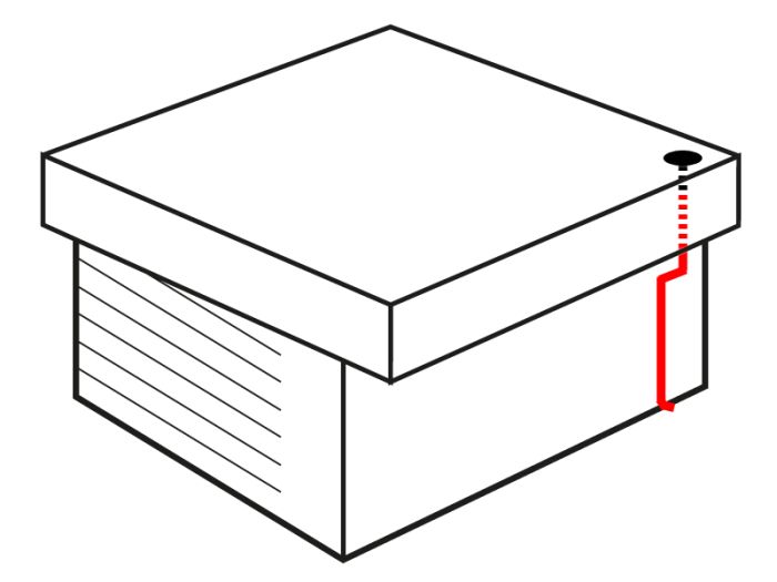 PVC platdakset | zwart | Ø 80 mm | enkel